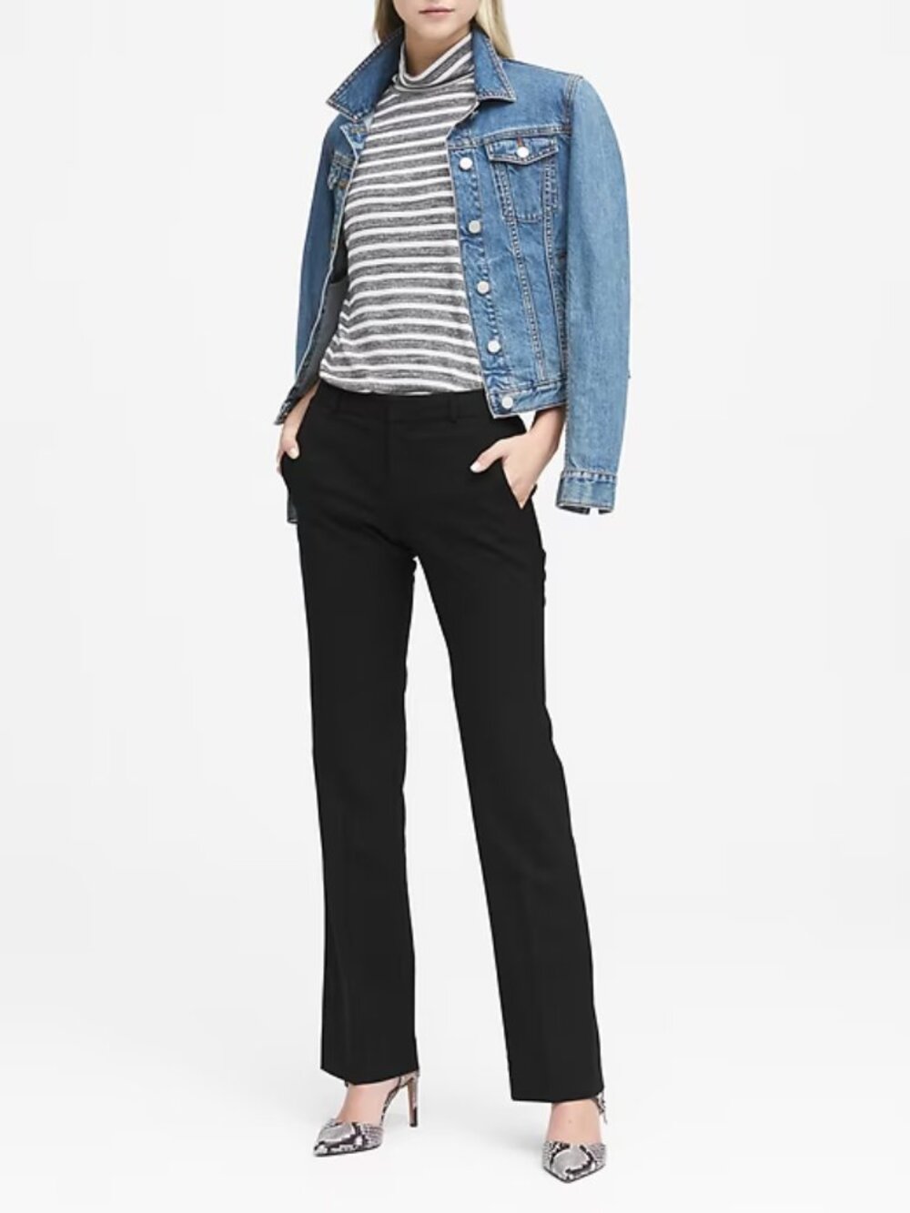 NWT Banana Republic Logan Trouser-Fit Lightweight Wool Pant, Lined, Size 6P